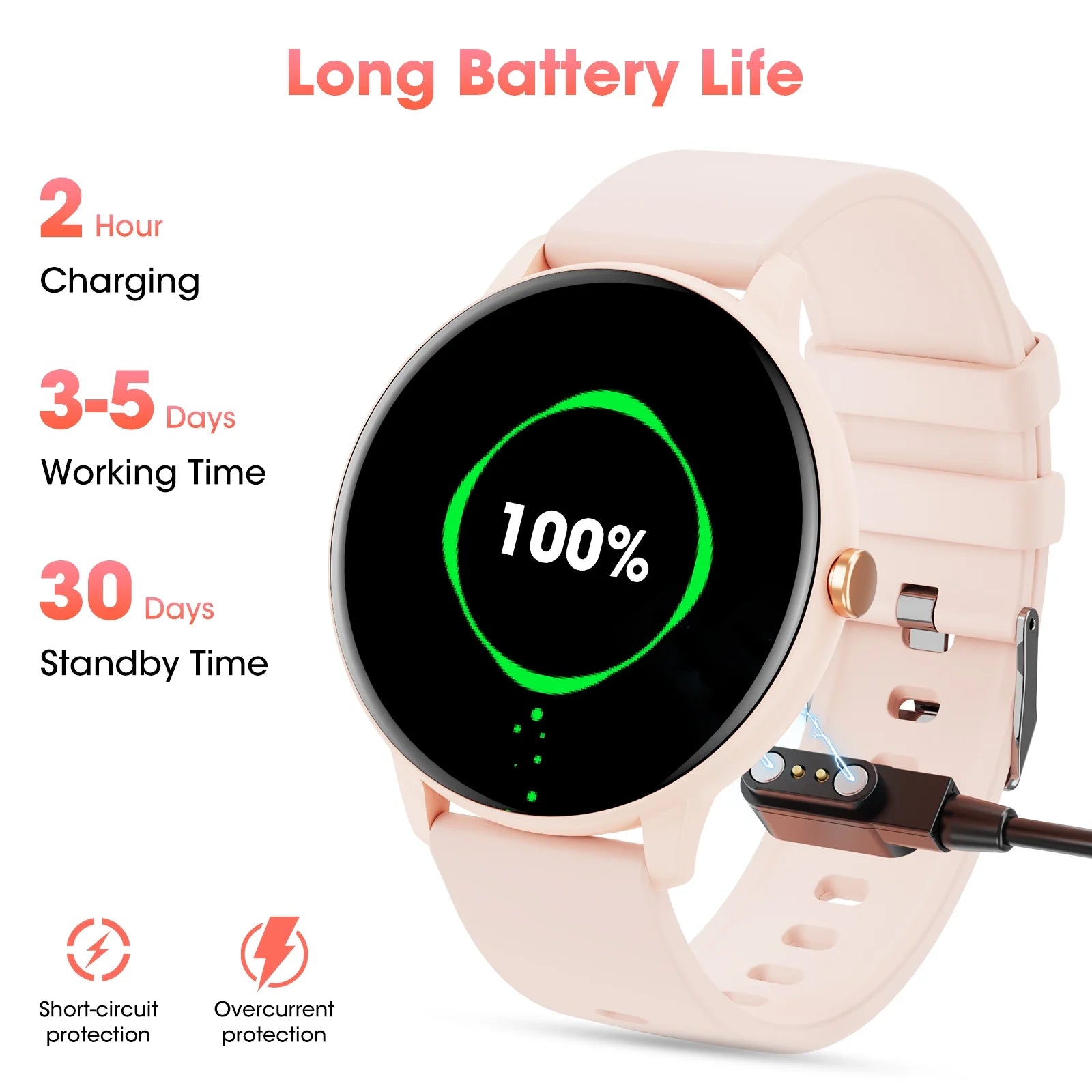 CARKIRA 1.39’ Women'S Smartwatch with Fitness Tracker, Answer/Call/100+ Sport Modes, Fitness Watch Fits for Android & Iphone Devices (Pink)