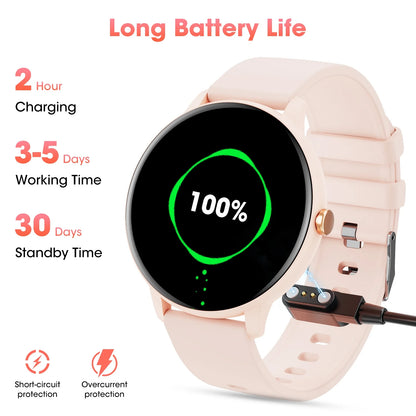 CARKIRA 1.39’ Women'S Smartwatch with Fitness Tracker, Answer/Call/100+ Sport Modes, Fitness Watch Fits for Android & Iphone Devices (Pink)