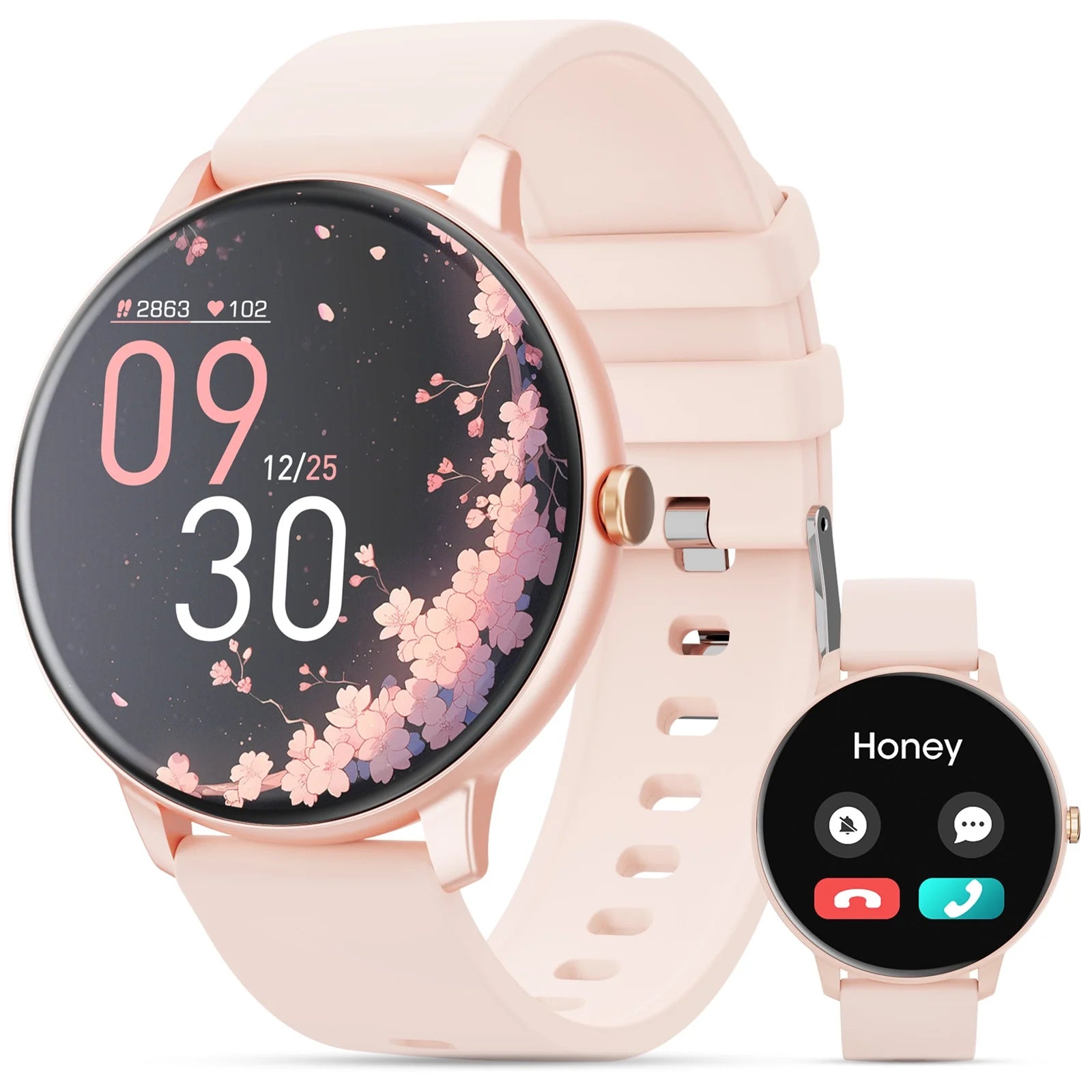 CARKIRA 1.39’ Women'S Smartwatch with Fitness Tracker, Answer/Call/100+ Sport Modes, Fitness Watch Fits for Android & Iphone Devices (Pink)